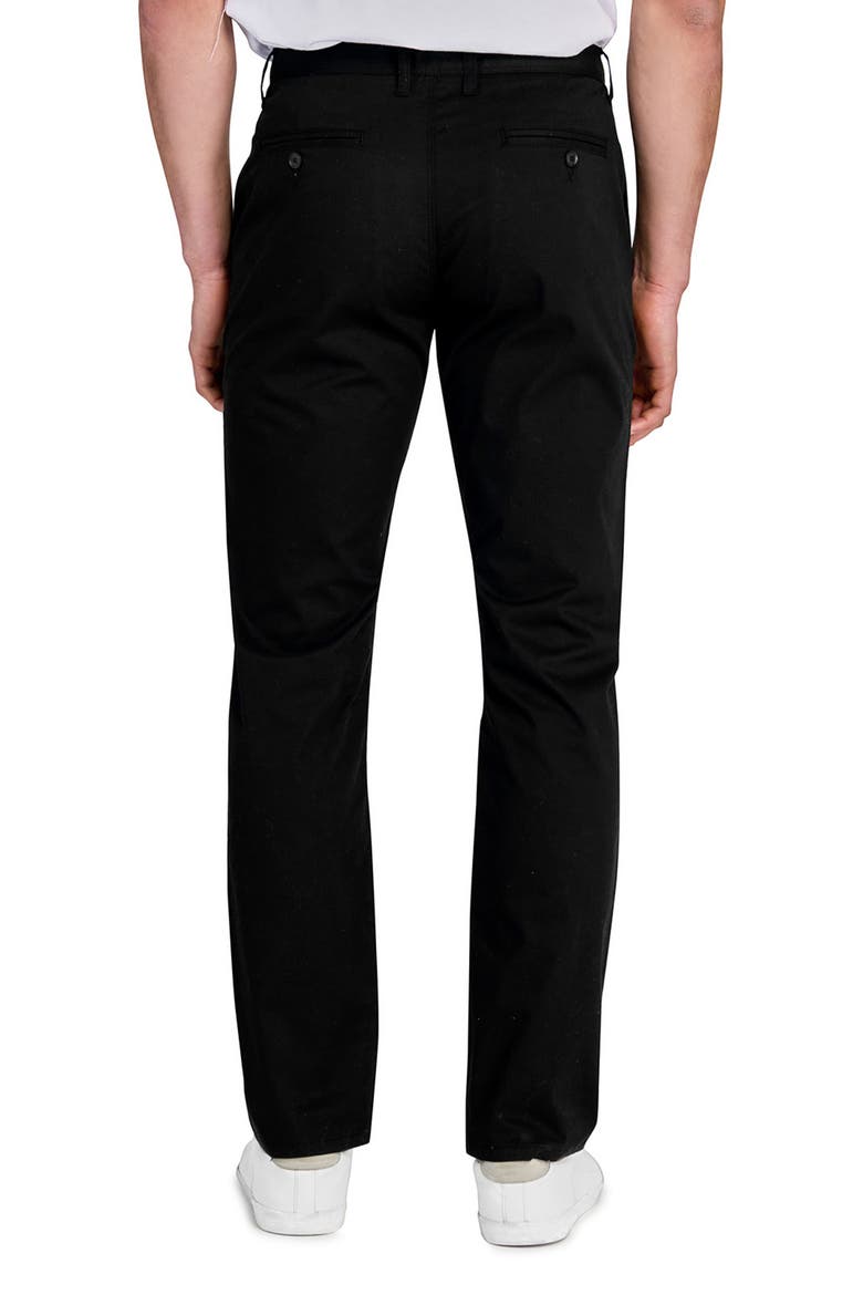 Slim Fit Twill Chino Pants, Alternate, color, BLACK