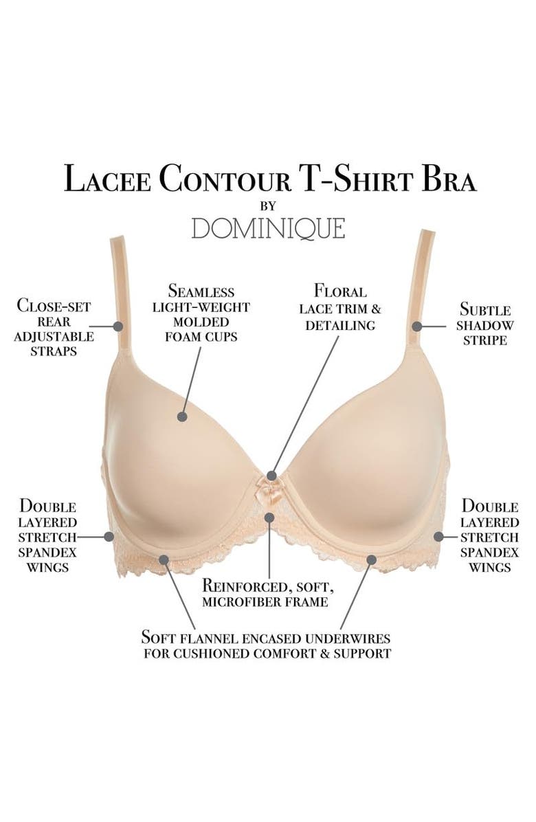 Dominique Intimates Lacee Everyday Contour T-Shirt Bra, Alternate, color, Pink