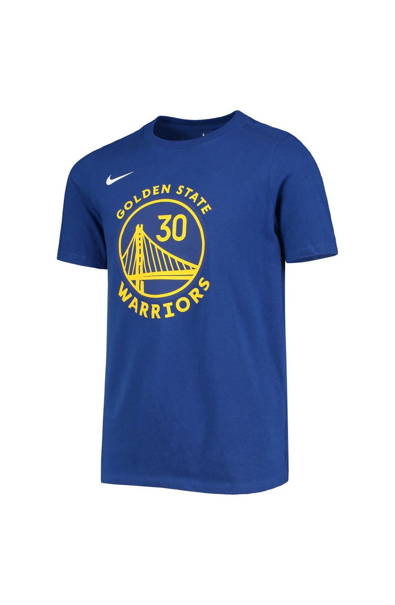 Nike Youth Nike Stephen Curry Royal Golden State Warriors Logo Name & Number Performance T-Shirt, Alternate, color, Royal