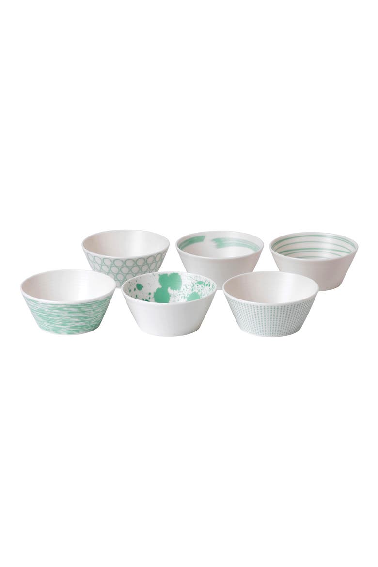 Pacific Mint Dots Set of 6 Tapas Bowls, Main, color, ASSORTED