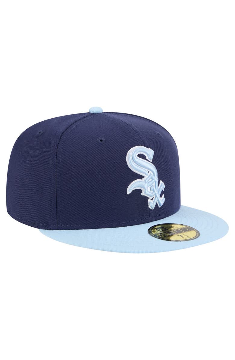 New Era Men's New Era Navy/Light Blue Chicago White Sox Color Pack 2-Tone 59FIFTY Fitted Hat, Alternate, color, Navy