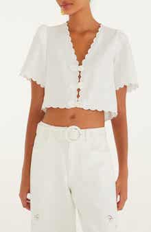 Roses Scallop Crop Top