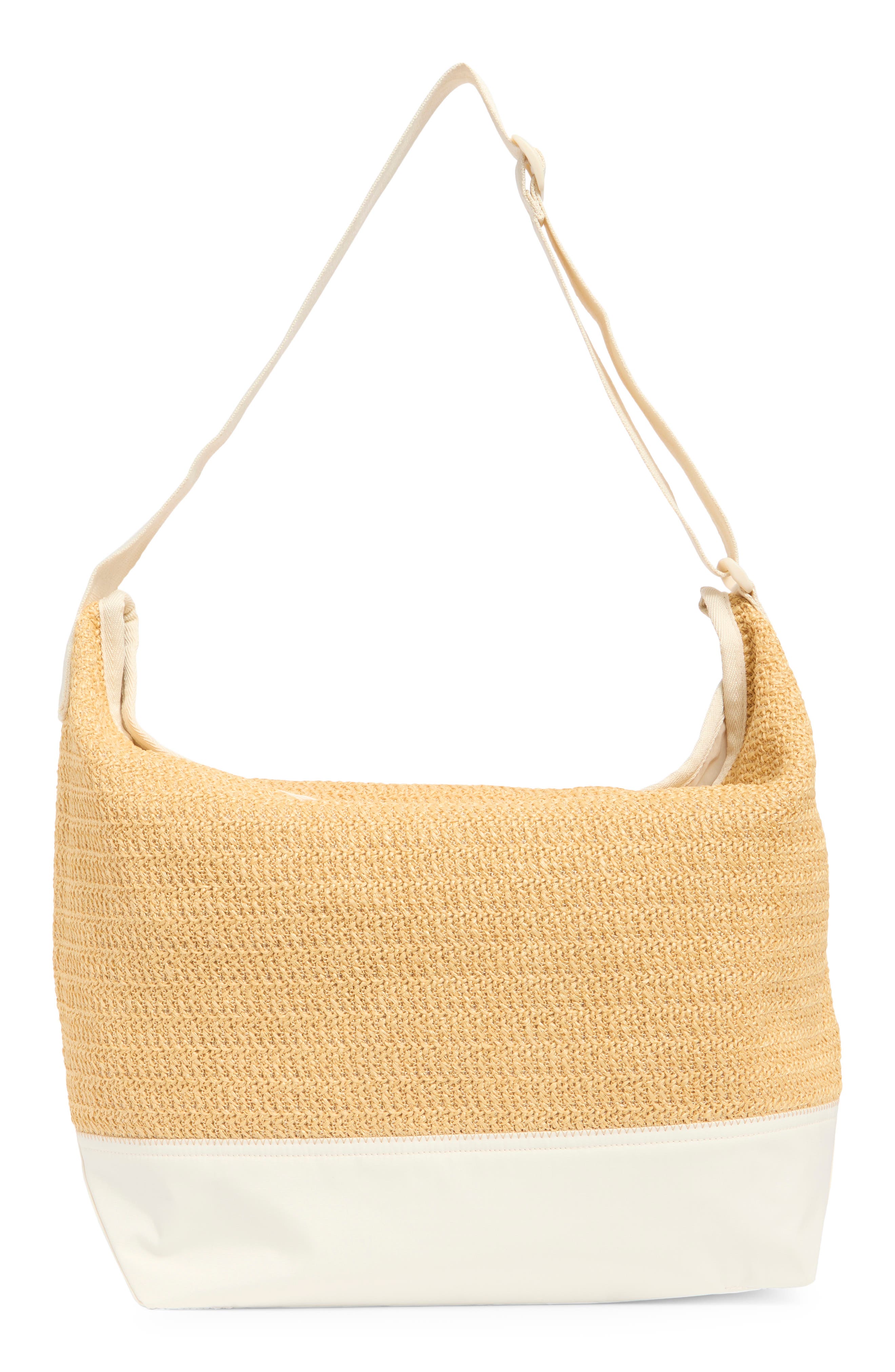 LeSportsac Raffia Large Shoulder Bag, Alternate, color, Meringue Raffia