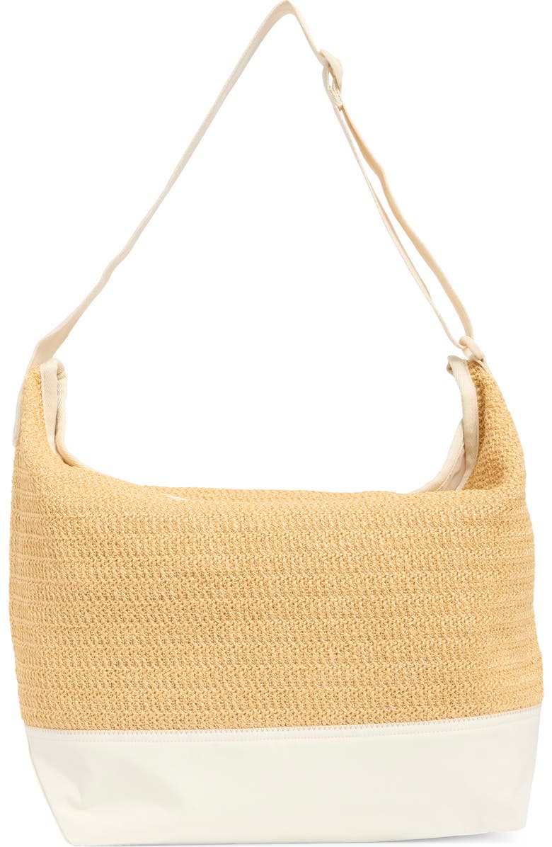 LeSportsac Raffia Large Shoulder Bag, Alternate, color, Meringue Raffia