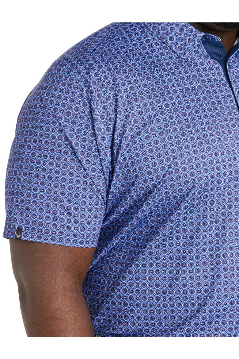 Big & Tall Golf Club Printed Performance Polo Shirt, Alternate, color, PEACOAT