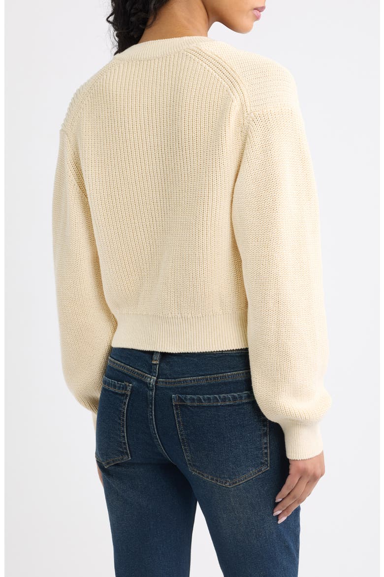 Vienna Rib Button Front Cardigan, Alternate, color, IVORY