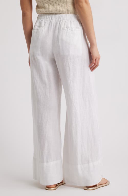 Caslonr Caslon(r) Wide Leg Linen Pants In White