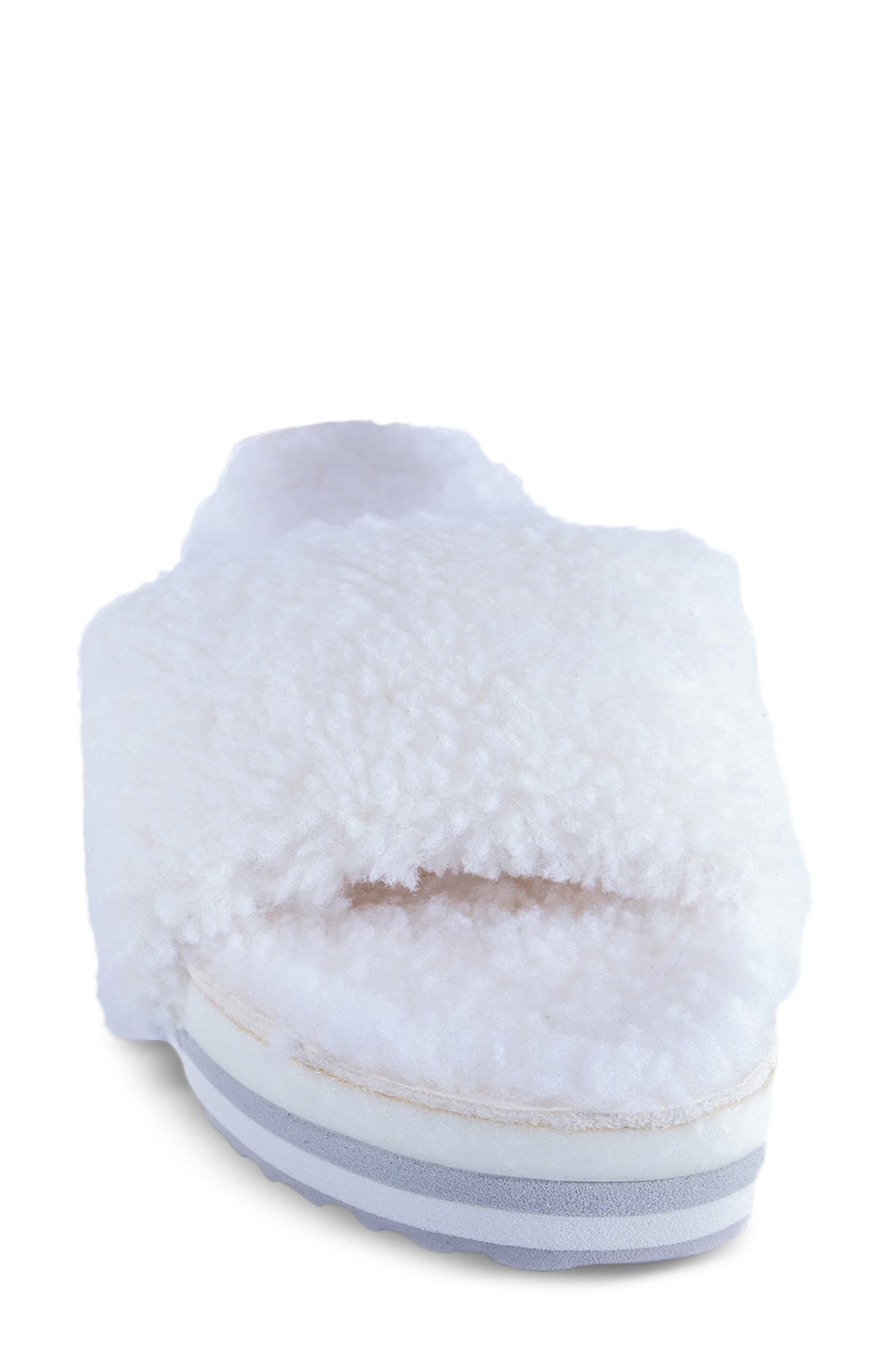 FLEKS Cito Genuine Shearling Slide Sandal, Alternate, color, Iceberg