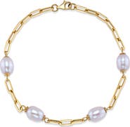 The Pearl Source White Freshwater Pearl Tincup Marlee Bracelet