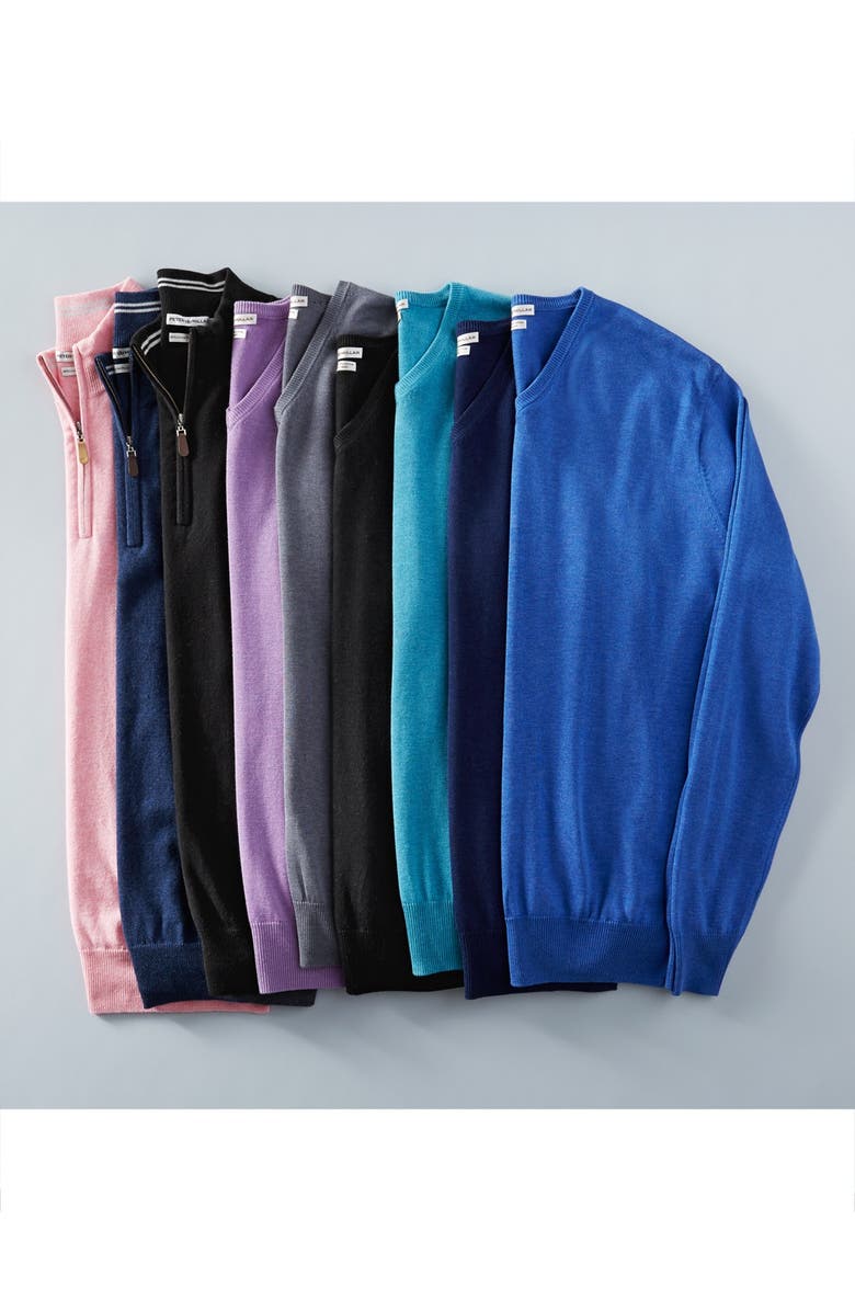 Peter Millar Silk Blend V-Neck Sweater, Alternate, color, 