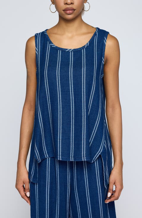 Floria Denim Muslin Top