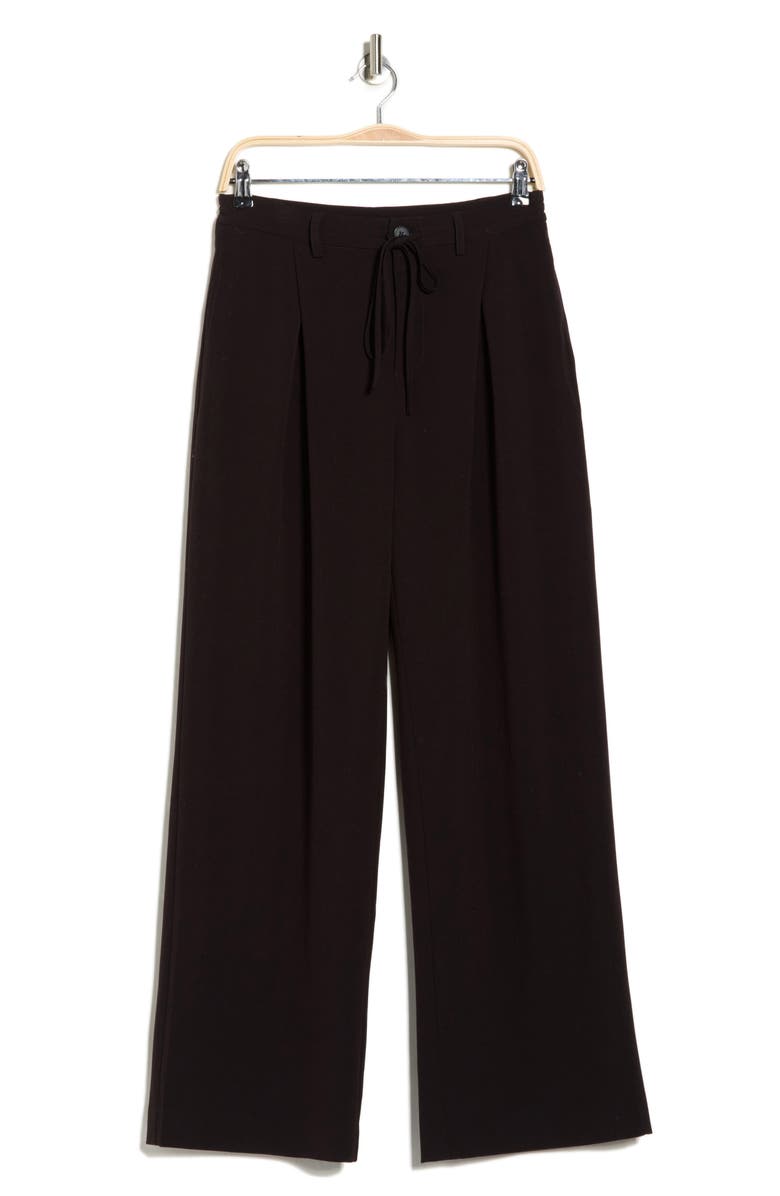 Ellen Tracy Pleated Front Wide Leg Pants, Alternate, color, Black