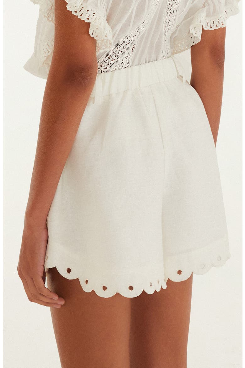 Artisanal Eyelet Shorts, Alternate, color, OFF-WHITE