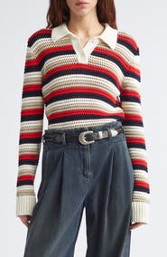 Golden Goose Journey Knit Cropped Polo