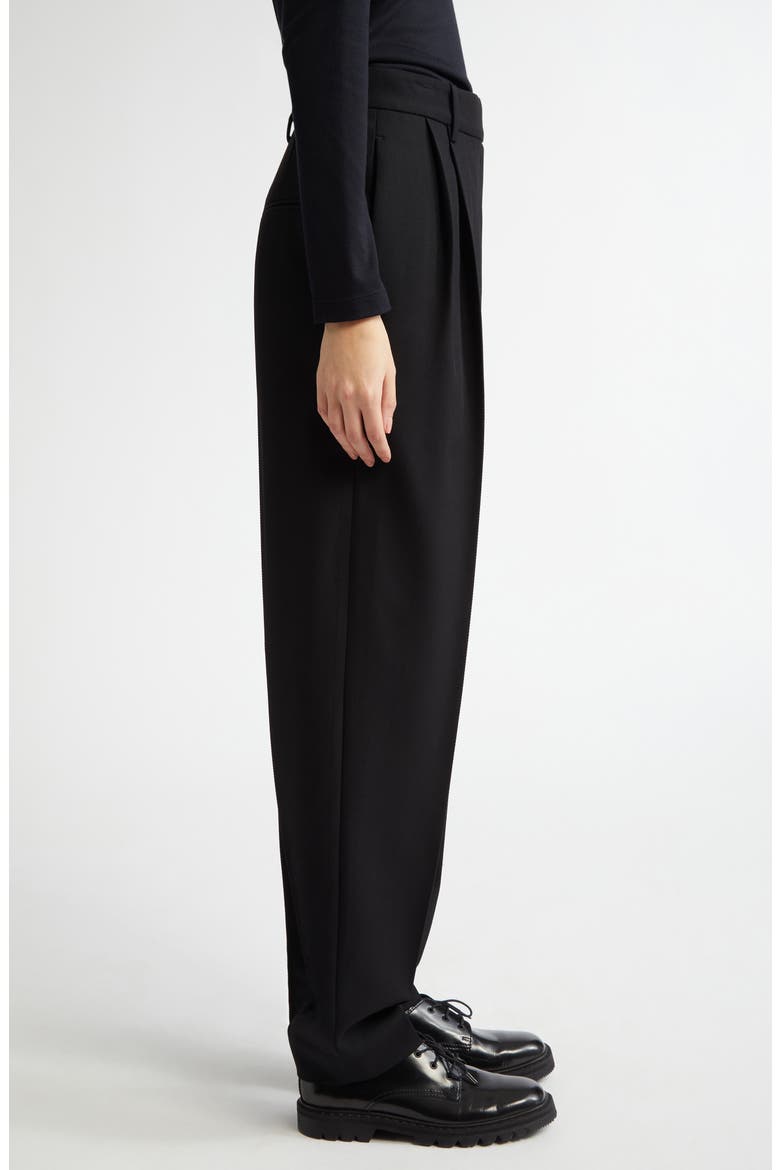 Bacall Virgin Wool Trousers, Alternate, color, BLACK