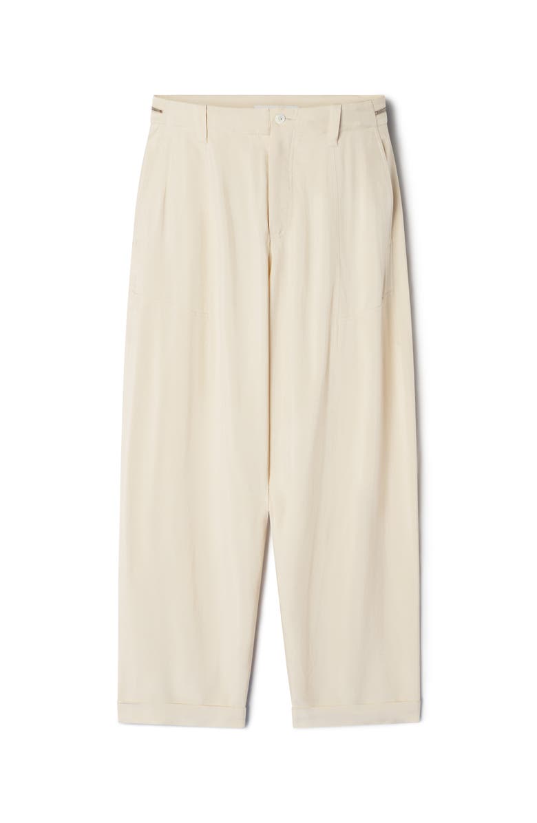 Lanvin Loose-Fit Pants In Viscose, Alternate, color, Milk
