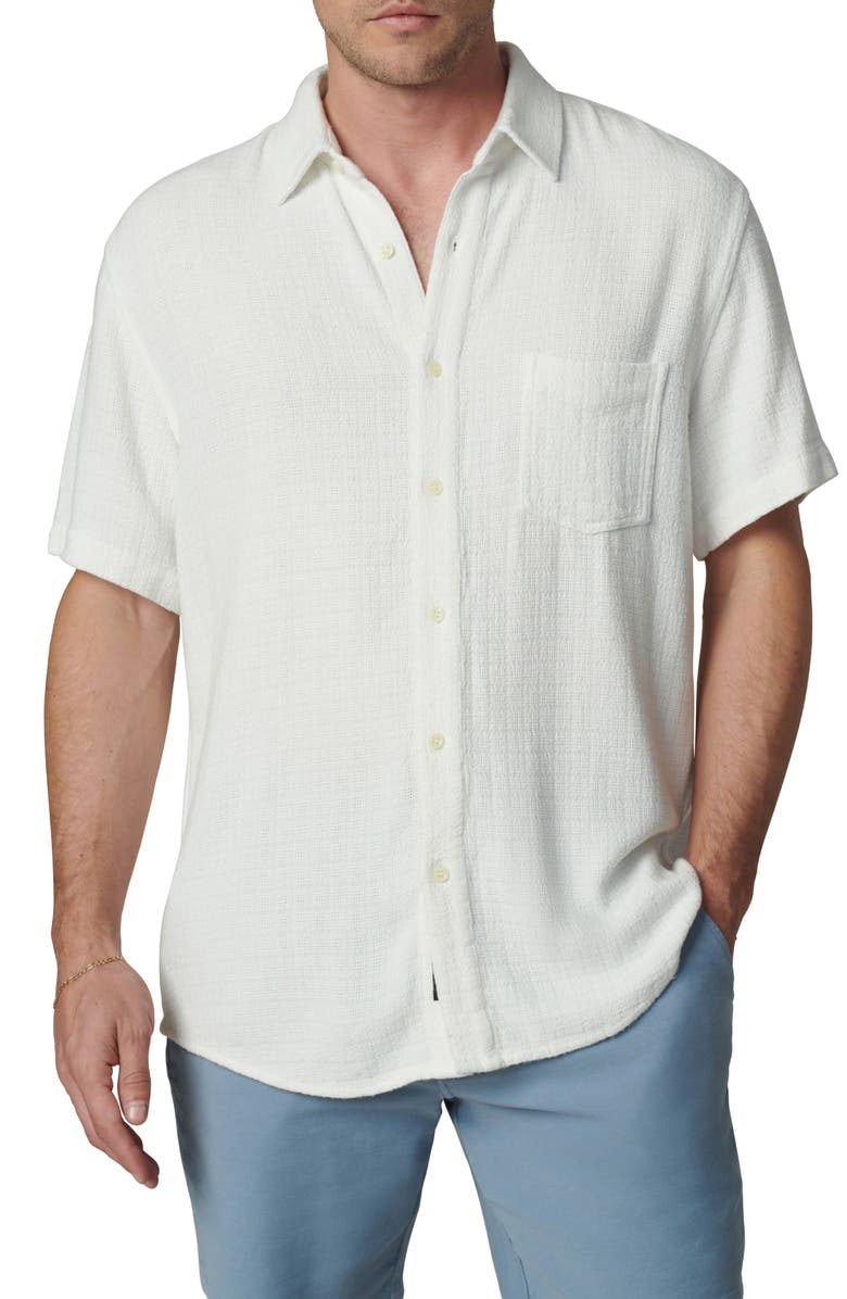 Joe's Scott Short Sleeve Linen Blend Button-Up Shirt, Main, color,