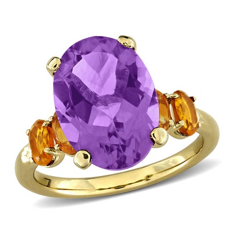 Gemstone Oval 5-Stone Ring Sterling Silver