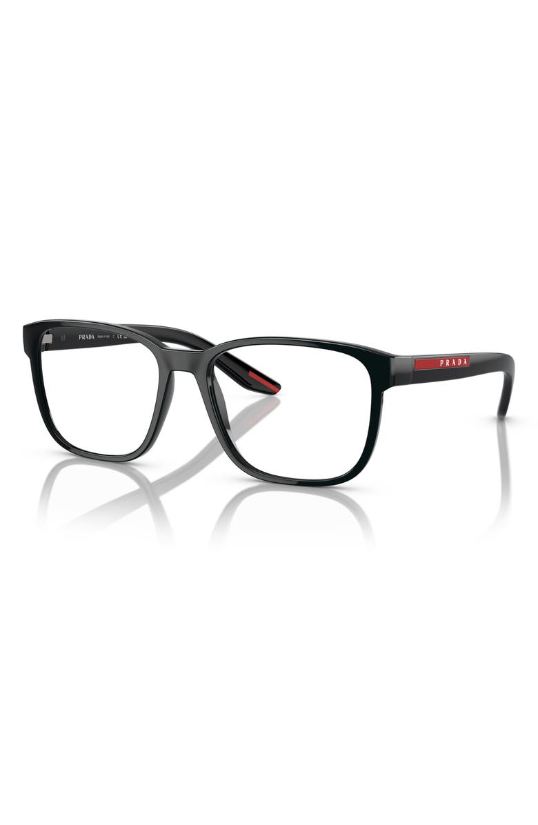 Prada Linea Rossa 57mm Pillow Optical Glasses, Alternate, color,