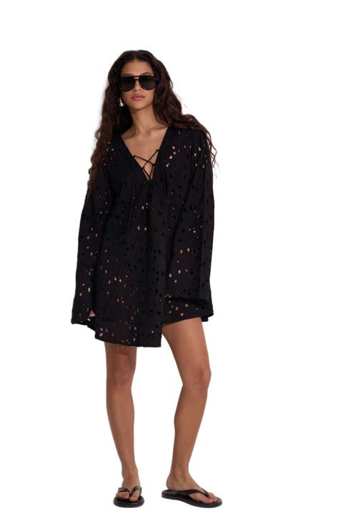 Coastal Lace Mini Dress Cover-Up