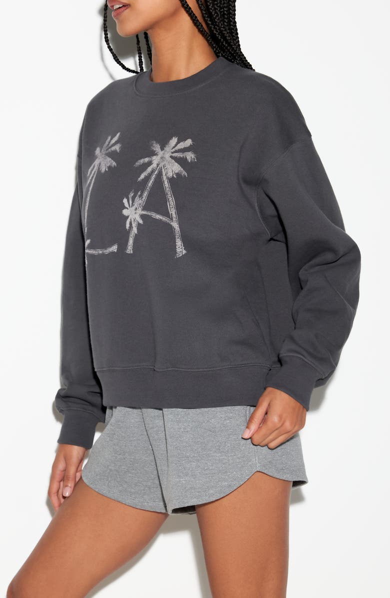 Spiritual Gangster La Brea Cotton Graphic Sweatshirt, Alternate, color, Ash