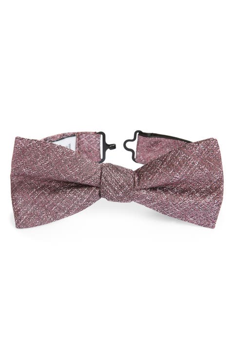 Textured Silk Pre-Tied Bow Tie