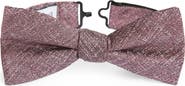 Nordstrom Textured Silk Pre-Tied Bow Tie
