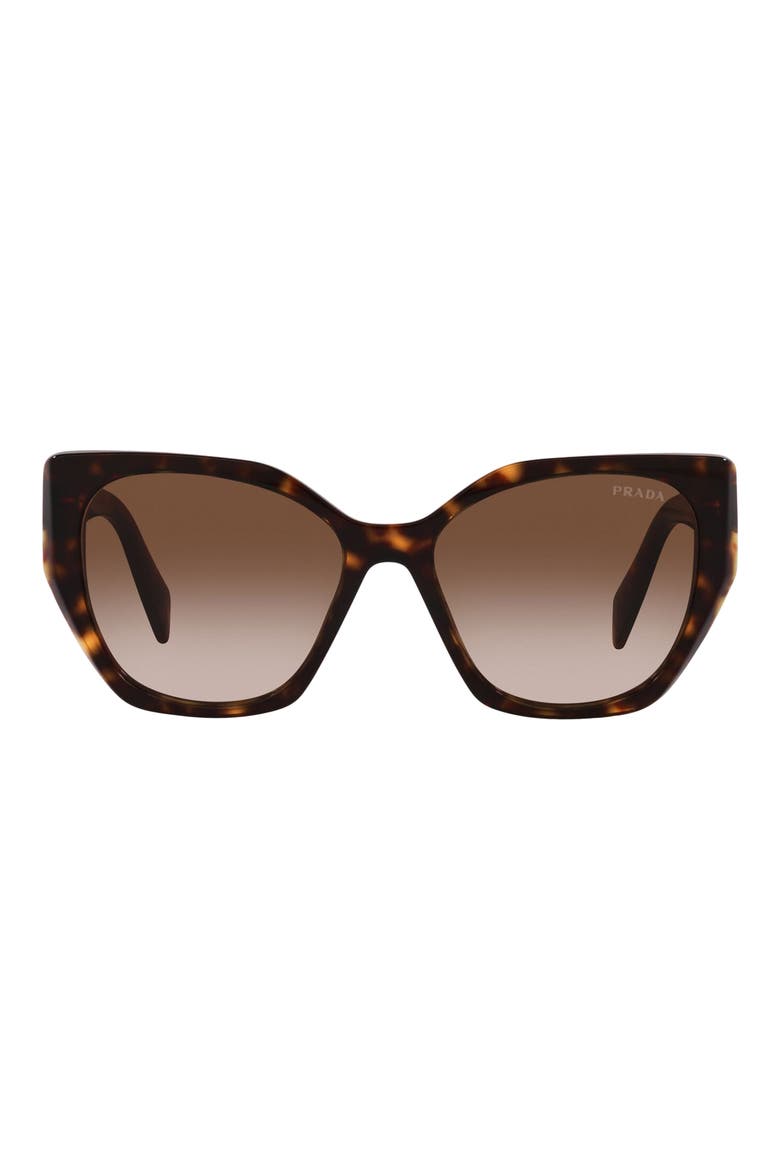 56mm Gradient Rectangular Sunglasses, Main, color, TORTOISE