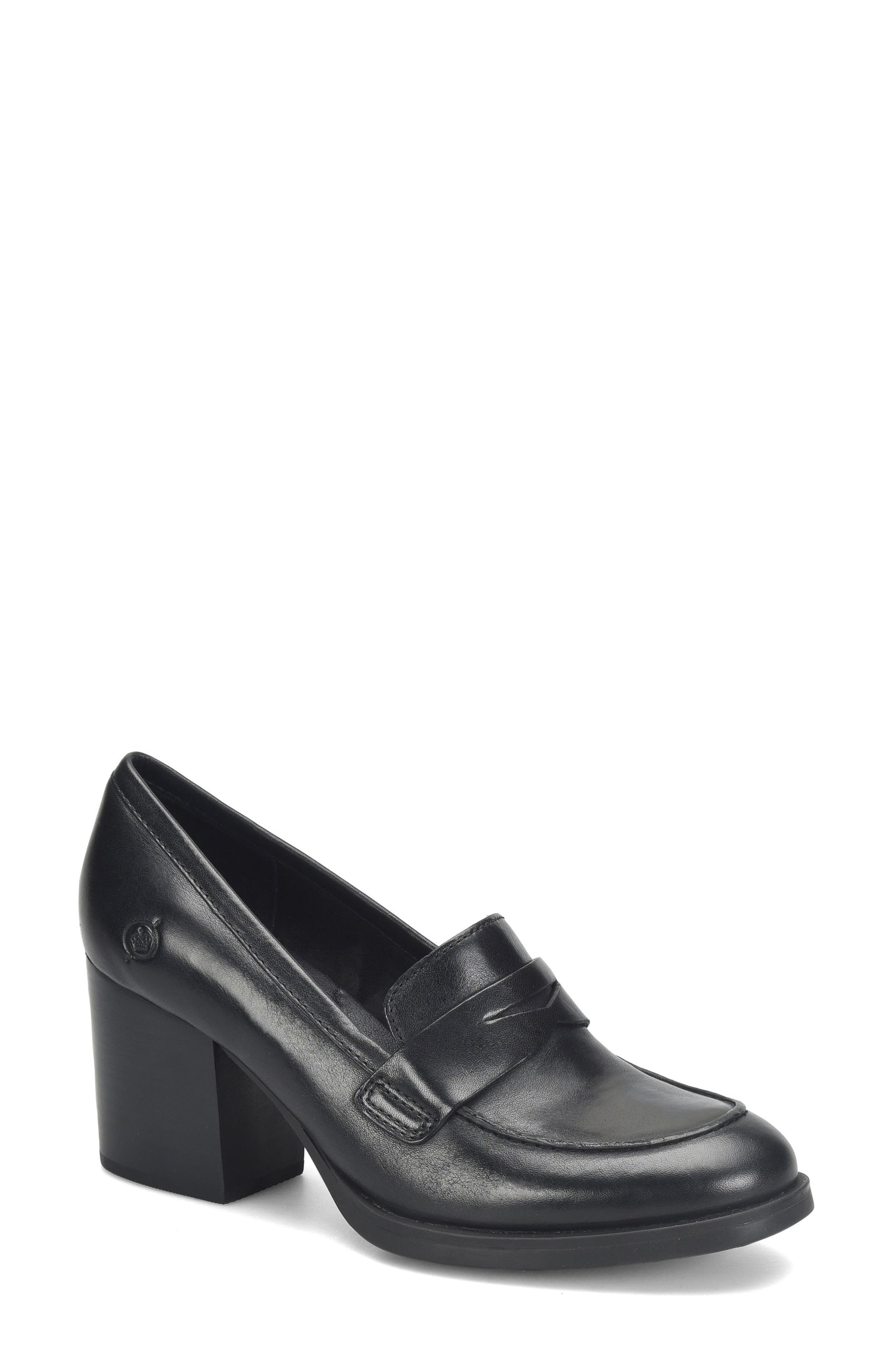 Børn Holliston Block Heel Penny Loafer, Main, color, 