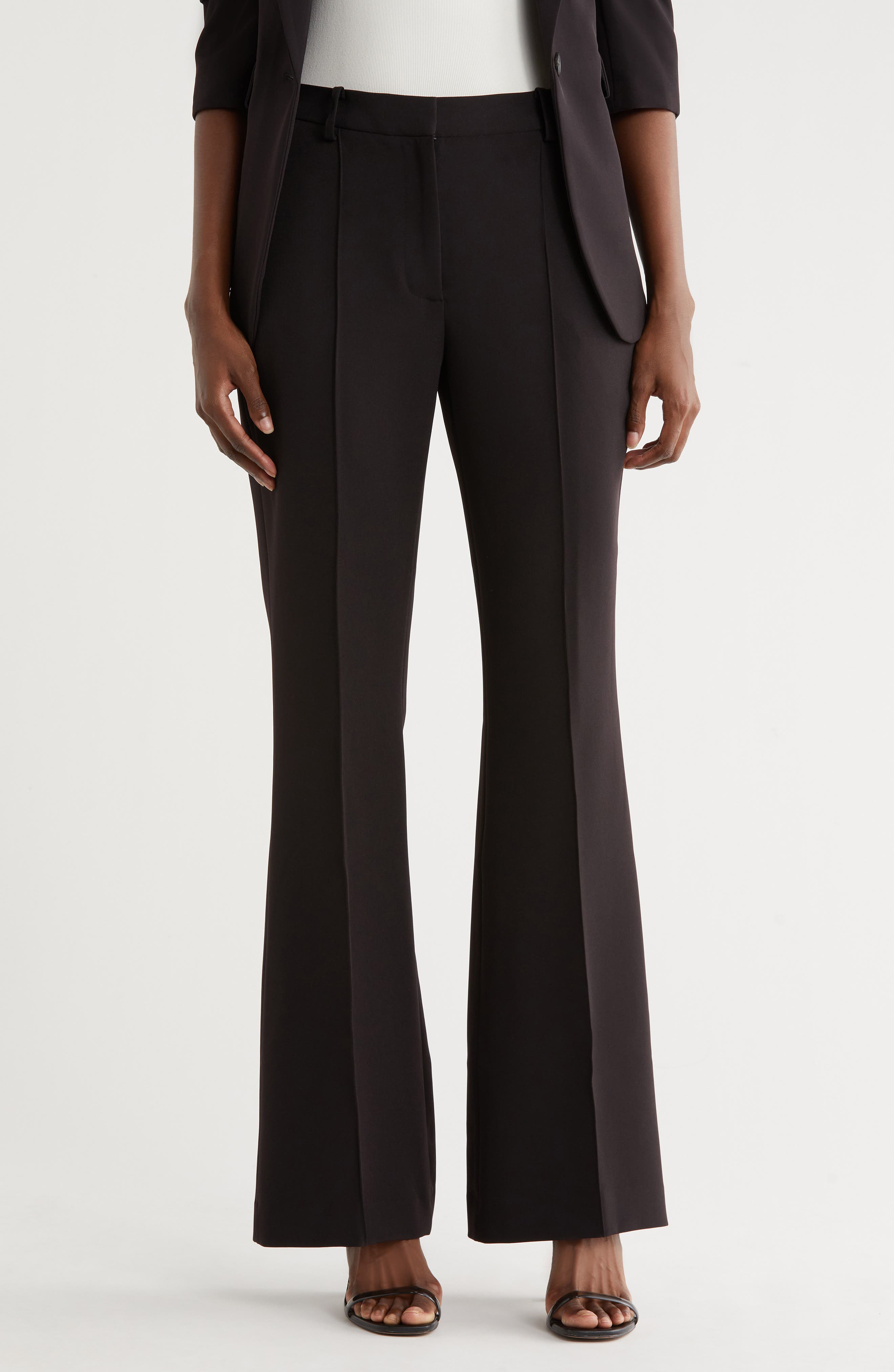 DKNY Pintuck Flare Leg Pants