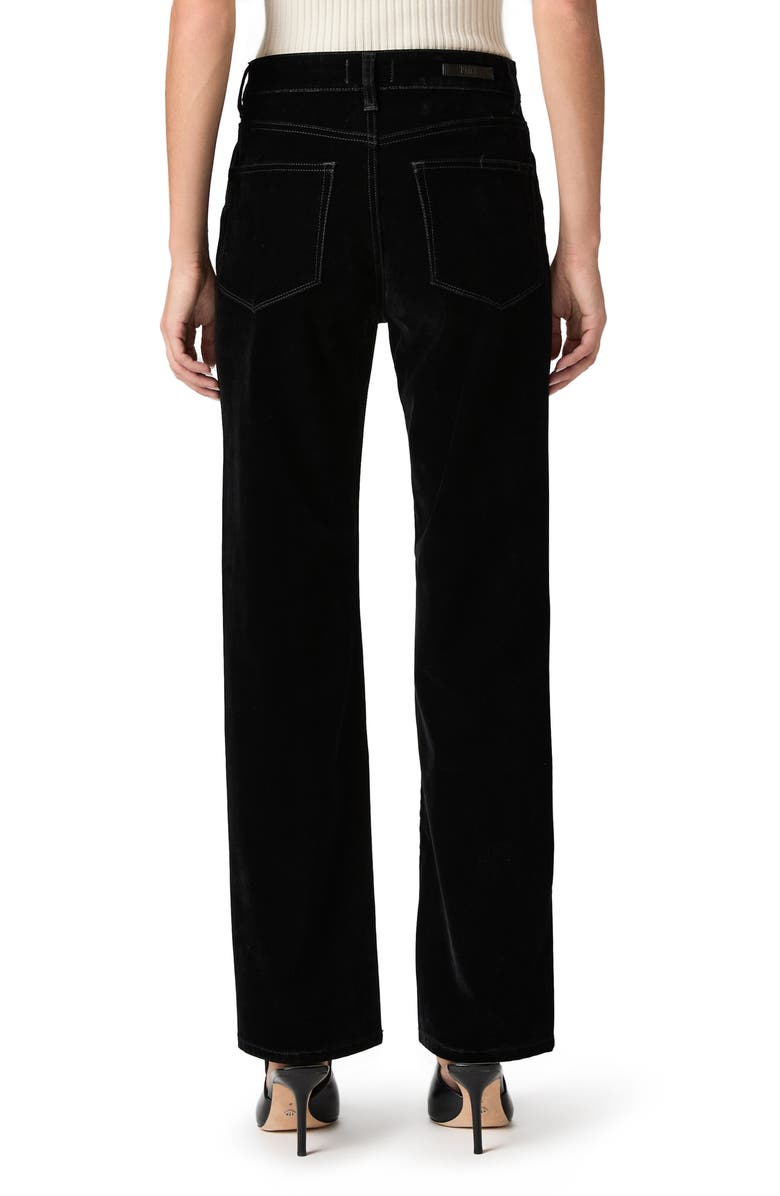 PAIGE Stevie High Waist Straight Leg Velvet Denim Jeans, Alternate, color, Onyx Rich Velvet