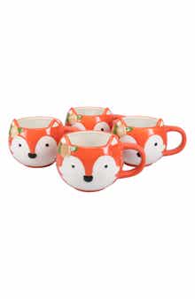 BIA Cordon Bleu Foxie Set of 4 Porcelain Mugs