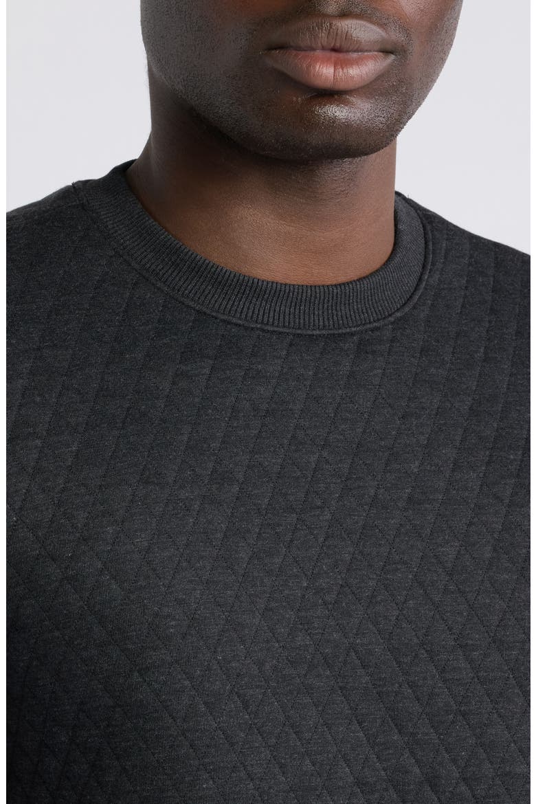 Corbet Quilted Pullover Sweatshirt, Main, color, CHARCOAL