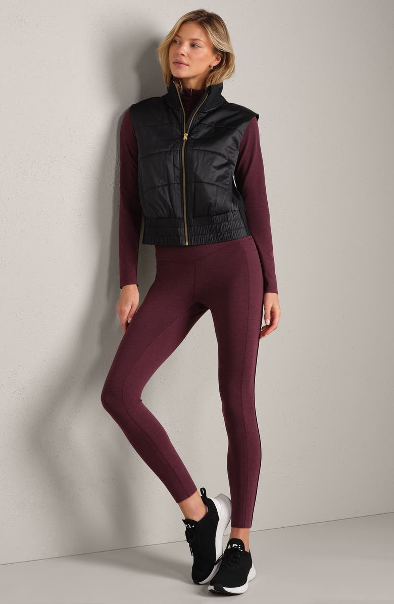 Rhone Chalet Quilted Water Repellent Vest, Alternate, color, Pure Black