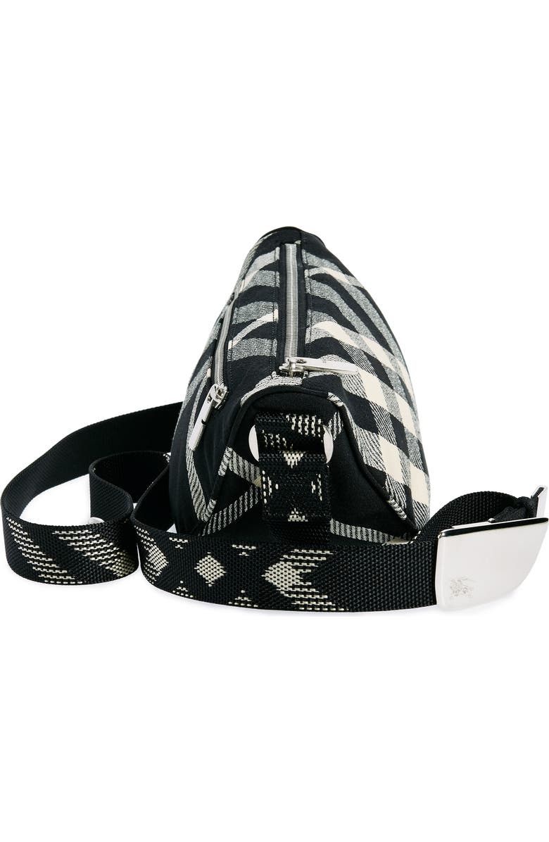 Burberry Small Shield Messenger Bag, Alternate, color, Black