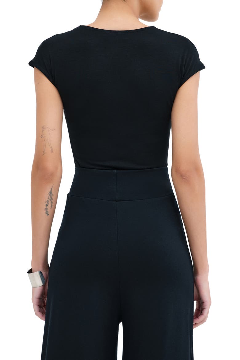 Kiana Square Neck Top, Alternate, color, BLACK