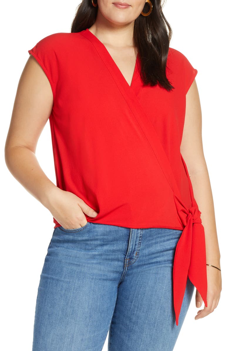 Halogen<sup>®</sup> Faux Wrap Top, Alternate, color, 