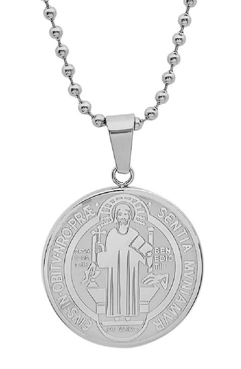 Saint Medallion Pendant Necklace