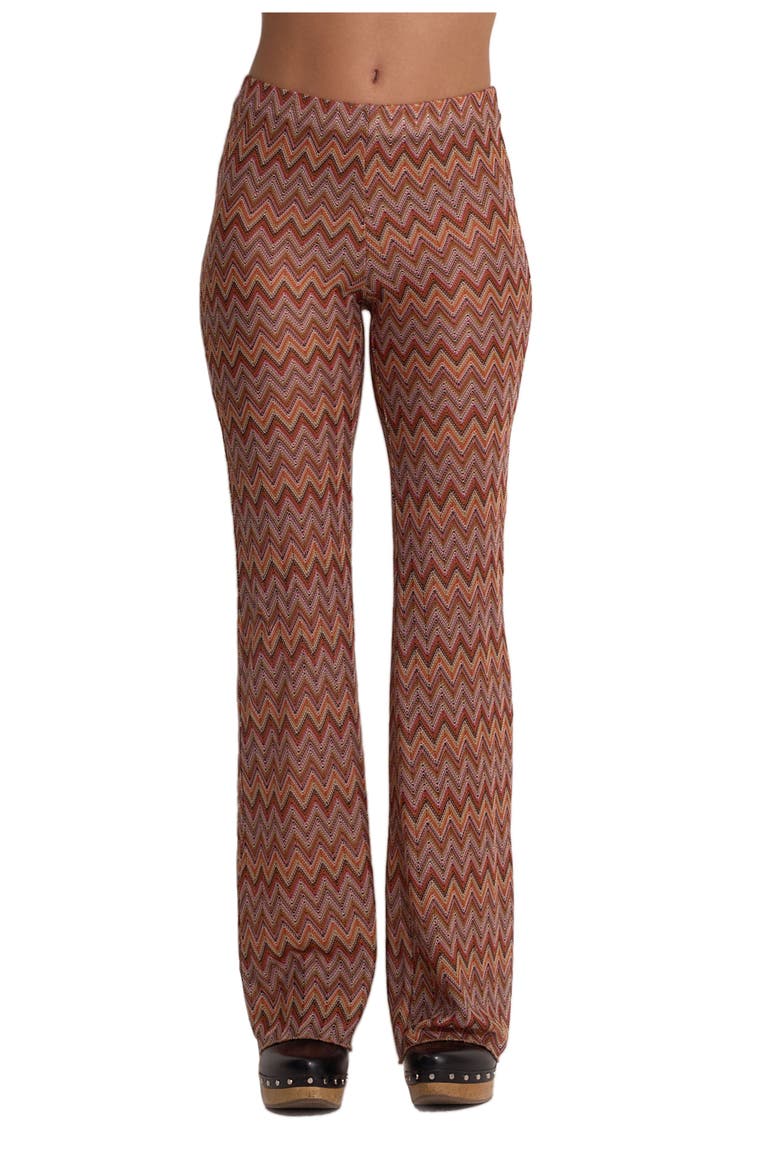 Desert Mirage High Waist Flare Beach Pants, Main, color, Multi-Brown