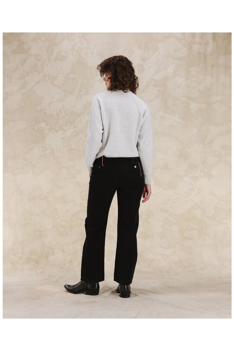 Jamiet Chino Corduroy Trousers, Alternate, color, BLACK
