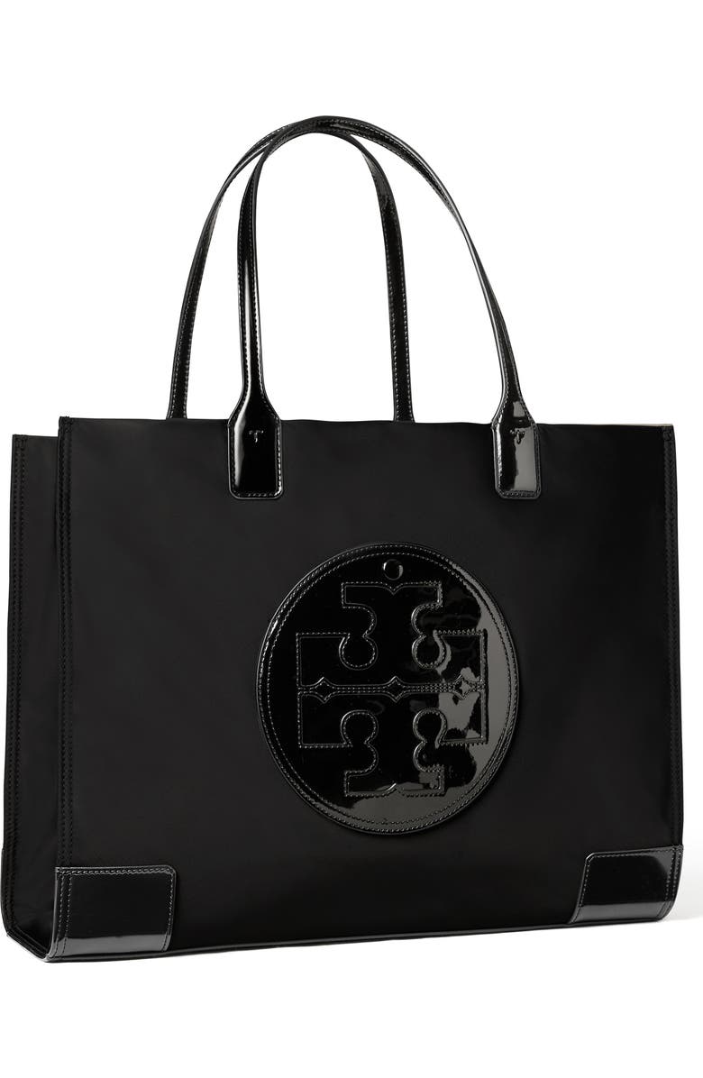 Tory Burch Ella Patent Nylon Tote, Alternate, color,