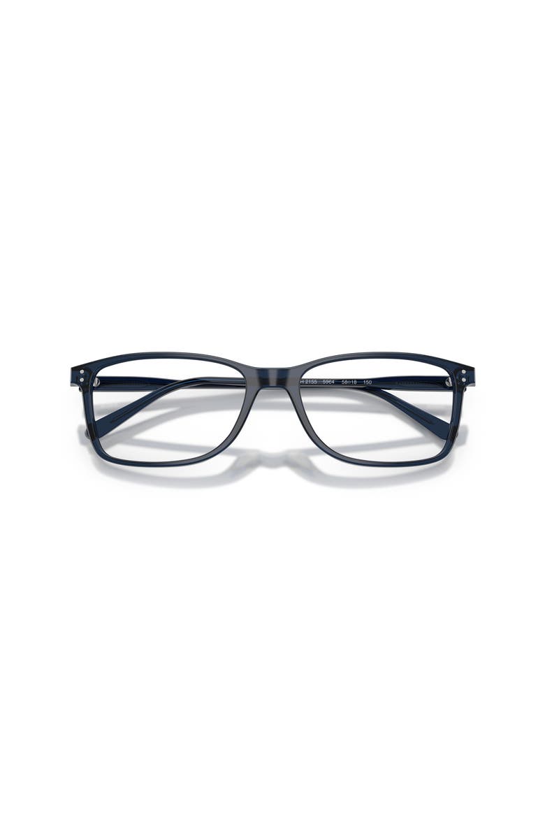 56mm Rectangle optical glasses, Alternate, color, Blue