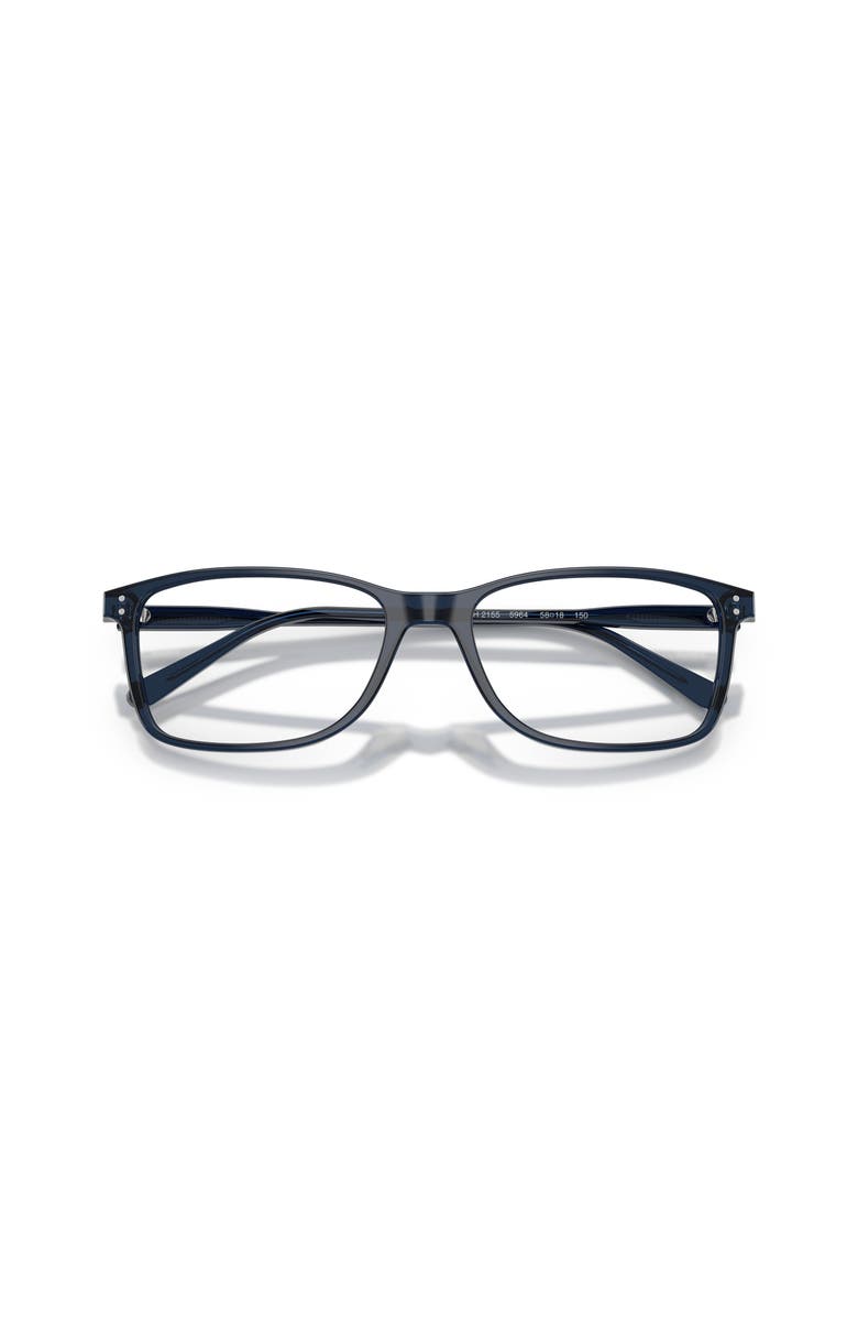 Polo Ralph Lauren 56mm Rectangle optical glasses, Alternate, color, Blue