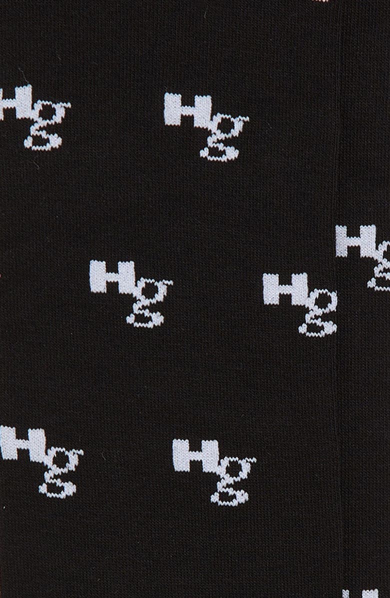 Hommegirls Logo Jacquard Knee High Socks, Alternate, color, Black