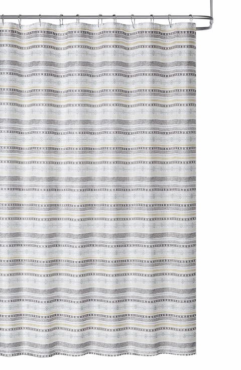 Geometric Textured Shower Curtain