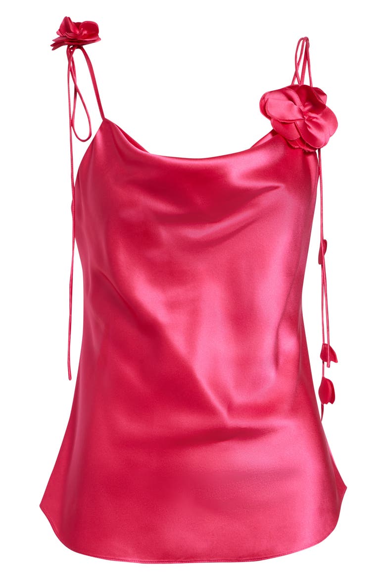 Marta Trailing Flower Silk Camisole, Alternate, color, BEETROOT PURPLE