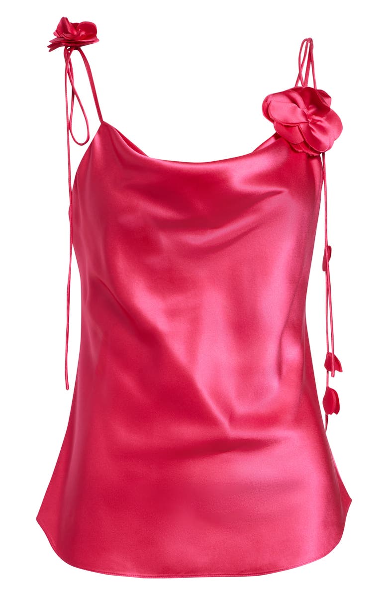 Cinq à Sept Marta Trailing Flower Silk Camisole, Alternate, color, Beetroot Purple