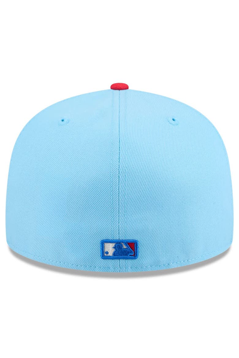 Men's New Era Light Blue/Red Los Angeles Angels 2025 Fourth of July 59FIFTY Fitted Hat, Alternate, color, Light Blue