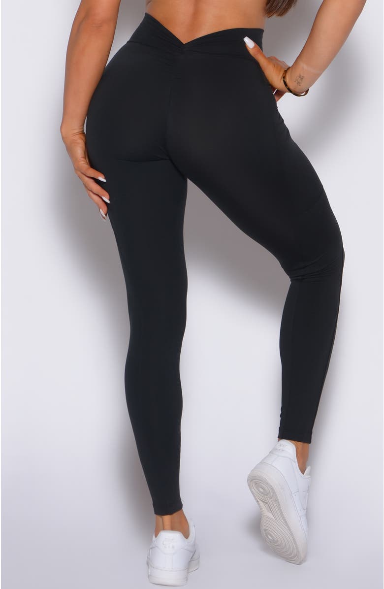 Bombshell Sportswear V Back Leggings, Alternate, color, Black