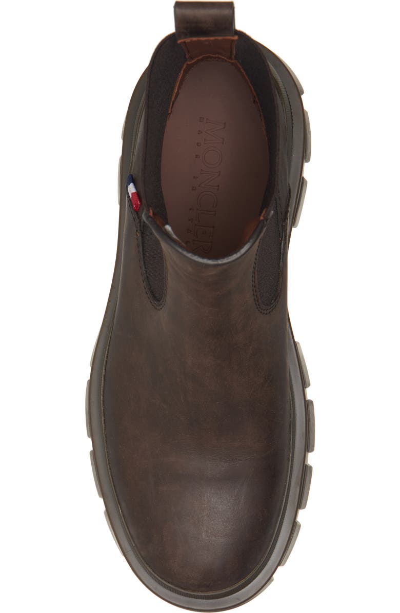 Moncler Hevea Lug Sole Chelsea Boot, Alternate, color, Coffee Bean